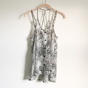 William Rast Animal Print Sheer Cami Y2K
